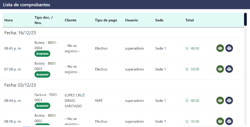 Modulo de facturación electronica